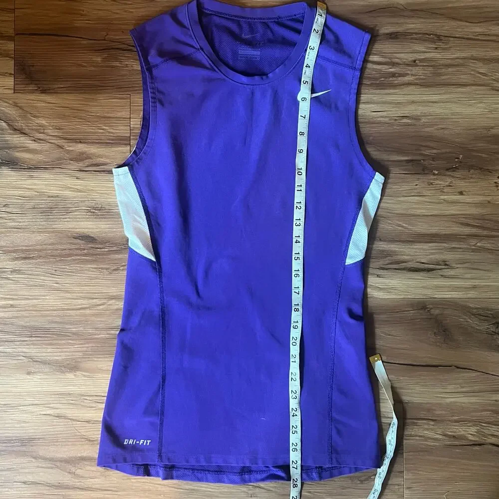 Purple Nike Sleeveless Dri-Fit Jersey Style Tank Top Size Small